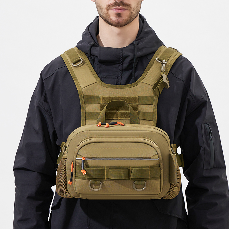 Fishing Lure - Men Chest Bag Tactical Fishing Backpack