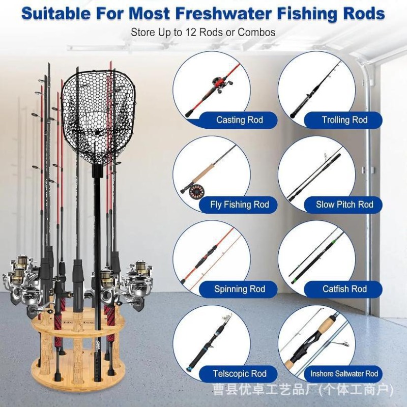 Round Solid Wood Fishing Rod S - огляд і ціна Fishing Equipment And Tools