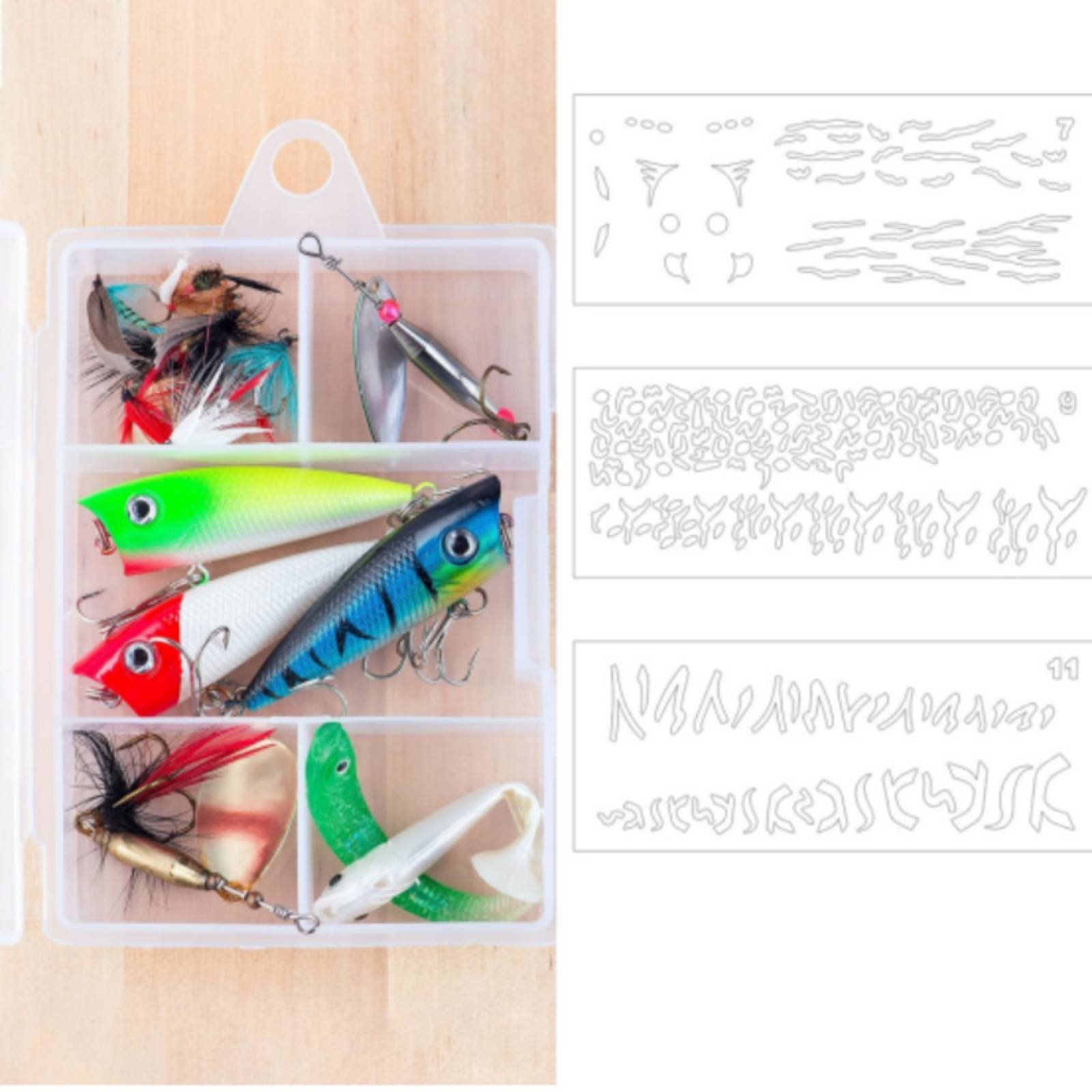 Lure Painting Template DIY Lur - огляд і ціна Fishing Lure