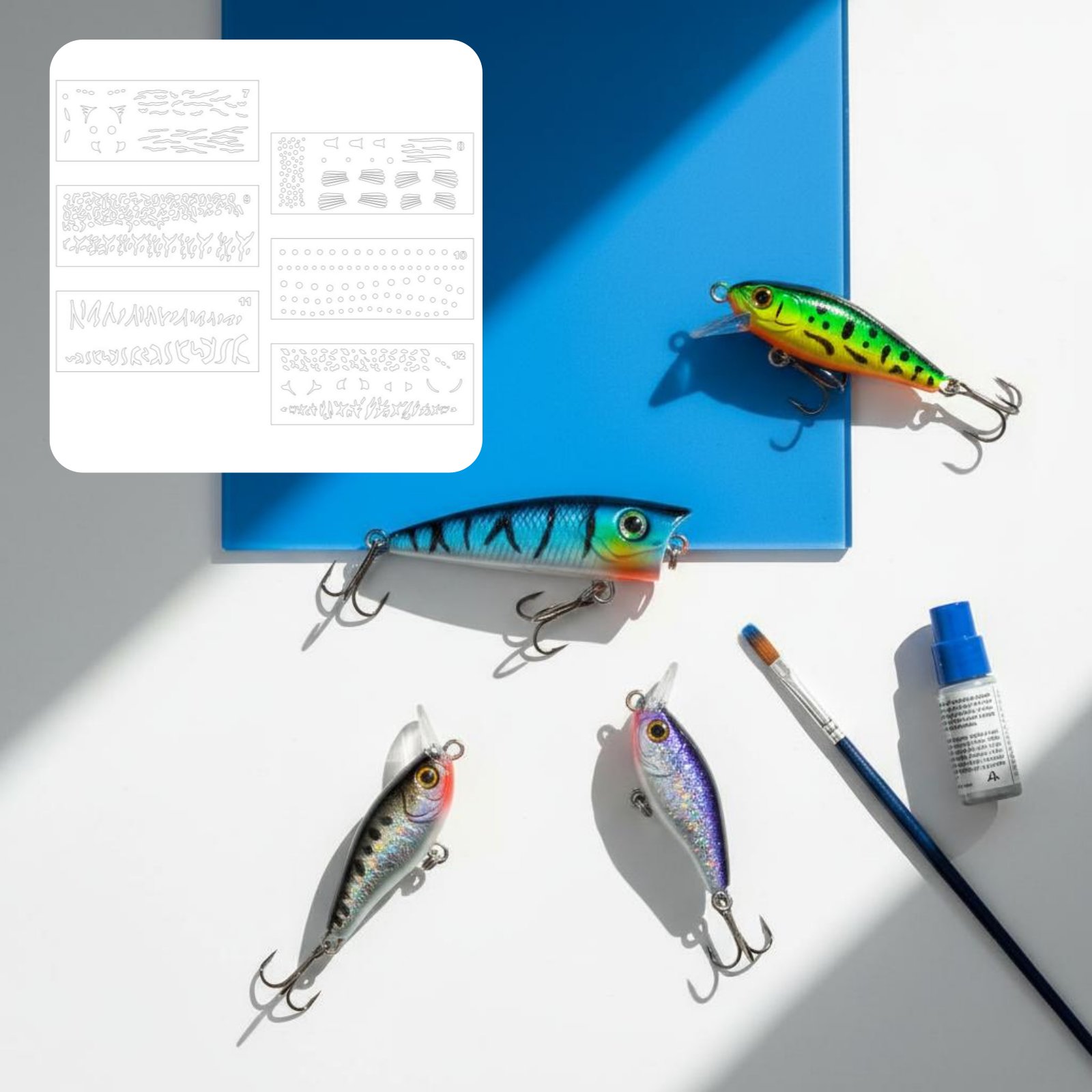 Lure Painting Template DIY Lur - огляд і ціна Fishing Lure